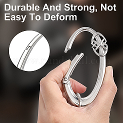 2Pcs 2 Colors Alloy Spring Gate Rings&nbsp;FIND-ME0003-44B