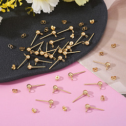 30Pcs 304 Stainless Steel Stud Earring Findings&nbsp;STAS-TA0003-25