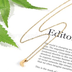 Ion Plating(IP) 304 Stainless Steel Pendant Necklaces&nbsp;NJEW-R050-01G-12