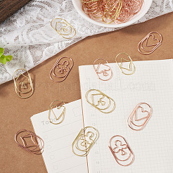 64Pcs 8 Styles Playing Card Symbol Carbon Steel Paper Clips&nbsp;AJEW-TA0005-80