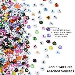 1400Pcs 7 Styles Opaque & Transparent Acrylic Beads&nbsp;MACR-YW0003-34