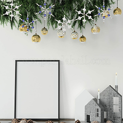 6Pcs 2 Styles Snowflake Glass Pendant Decoration&nbsp;HJEW-GO00048