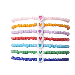 Glass Seed Beads Stretch Bracelets&nbsp;BJEW-JB13539