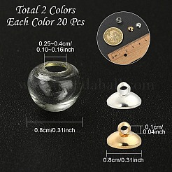 40Pcs 2 Colors Brass Bead Cap Pendant Bails&nbsp;KK-YW0002-90