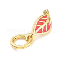Real 18K Gold Plated Rack Plating Brass Enamel Charms&nbsp;KK-M293-25G-02