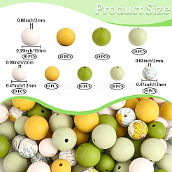 100Pcs Silicone Beads&nbsp;SIL-PA0001-39C