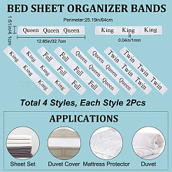 8 Strands 4 Style Polyester Elastic Bands&nbsp;AJEW-GF0007-37