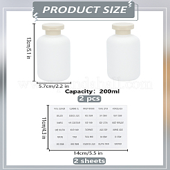 2Pcs PE Plastic Empty Refillable Flip Cap Bottles&nbsp;MRMJ-LP0001-40B