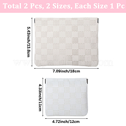 2Pcs 2 Styles Rectangle PU Leather Tartan Cosmetic Pouches&nbsp;AJEW-CL0001-63