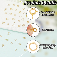 Brass Spring Ring Clasps&nbsp;KK-BBC0025-65