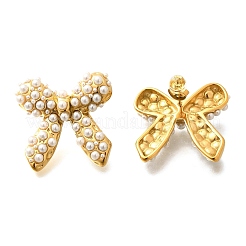 304 Stainless Steel Bowknot Stud Earrings&nbsp;EJEW-A123-02A-G