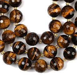 Natural Tiger Eye Beads Strands&nbsp;G-C249-A19-16mm