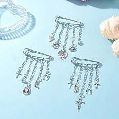 3Pcs Alloy Charms Kilt Pins Brooch&nbsp;JEWB-BR00196