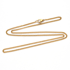 PVD Vacuum Plating 304 Stainless Steel Curb Chain Necklace&nbsp;NJEW-S420-001C-G