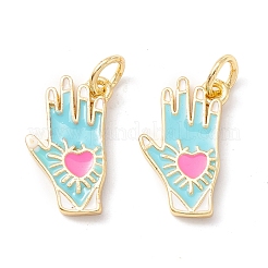 Brass Enamel Pendants&nbsp;KK-C238-01G
