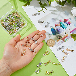 52Pcs 2 Colors Alloy Rhinestone Pendant Decorations&nbsp;HJEW-FH00323