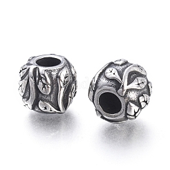 304 Stainless Steel European Beads&nbsp;STAS-F243-36AS