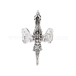 Dragon Alloy Open Cuff Rings for Women Men&nbsp;RJEW-A045-02AS