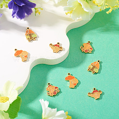 8Pcs 4 Styles 304 Stainless Steel Enamel Pendants&nbsp;STAS-TA0003-36