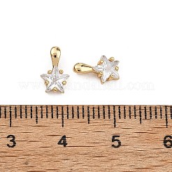 SHEGRACE Brass Clear Cubic Zirconia Charms&nbsp;XGRQ2O627-423G