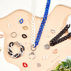 DIY Curb Chains Bracelets Necklaces Making Kits&nbsp;DIY-PH0009-27