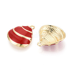 Rack Plating Alloy Enamel Pendants&nbsp;ENAM-T091-51M-G