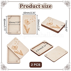 Flower Wood Storage Tool&nbsp;AJEW-WH0348-360C