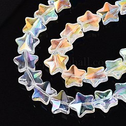 Electroplate Transparent Glass Beads Strands&nbsp;EGLA-N057-11A-01
