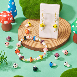 28Pcs 7 Colors Handmade Porcelain Beads&nbsp;PORC-TA0001-23