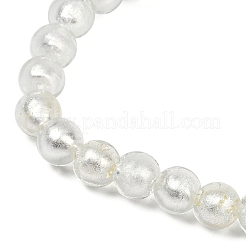 Handmade Silver Foil Glass Beads Strands&nbsp;FOIL-F002-01F