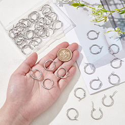 20 Pairs 201 Stainless Steel Hoop Earrings&nbsp;STAS-UN0022-38