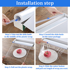 Plastic Reusable Cling Film Slide Cutter&nbsp;AJEW-WH0248-192