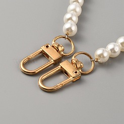 Plastic Imitation Pearl Bead Bag Straps&nbsp;FIND-WH0143-57A-G