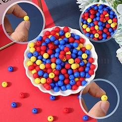 500Pcs Rubberized Style Imitated Silicone Acrylic Beads&nbsp;OACR-SP0001-33E