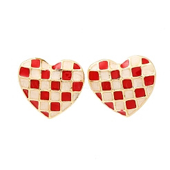 Alloy Enamel Stud Earrings&nbsp;EJEW-Z113-01G-B