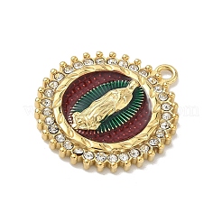 304 Stainless Steel Enamel with Crystal Rhinestone Pendants&nbsp;STAS-G371-03G-04
