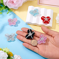 6Pcs 6 Colors Opaque Acrlyic Sparkling Rhinestones Beads&nbsp;SACR-TA0001-51
