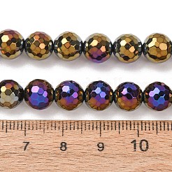 Electroplated Natural Agate Beads Strands&nbsp;G-B191-A07-8mm-04