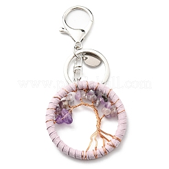 Natural Amethyst Keychains&nbsp;TREE-PW0001-04E
