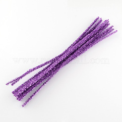 Christmas Tinsel Decoration DIY Chenille Stem Metallic Tinsel Garland Craft Wire&nbsp;AJEW-S008-10