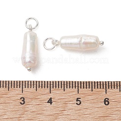 Natural Baroque Keshi Pearl Pendants&nbsp;PALLOY-JF05439-02