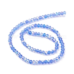 Electroplate Transparent Glass Beads Strands&nbsp;EGLA-K015-07B