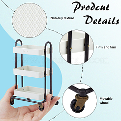 Plastic Small Cart Mini Model&nbsp;DIY-WH0671-321B