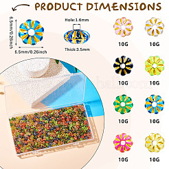 80G 8 Colors Acrylic Beads&nbsp;SACR-TA0001-19