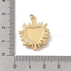 Brass Enamel Heart Pendants&nbsp;KK-D431-052G