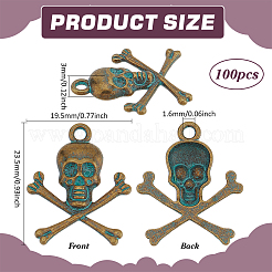 100pcs Tibetan Style Alloy Pendants&nbsp;FIND-PH0023-02ABG