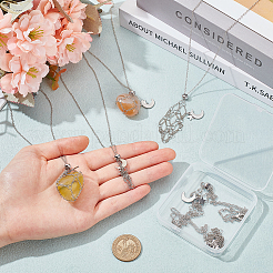 6Pcs Crystal Cage Holder Necklace&nbsp;NJEW-AB00035