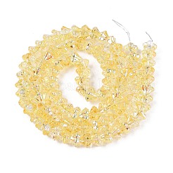 Electroplate Transparent Glass Beads Strands&nbsp;EGLA-N055-03A-10