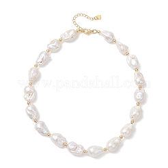 Natural Baroque Pearl Keshi Pearl Beaded Necklaces for Women&nbsp;NJEW-JN05870