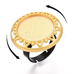 Adjustable Alloy & Iron Bezel Cup Ring Base with Rotatable Tray&nbsp;MAK-T012-12G